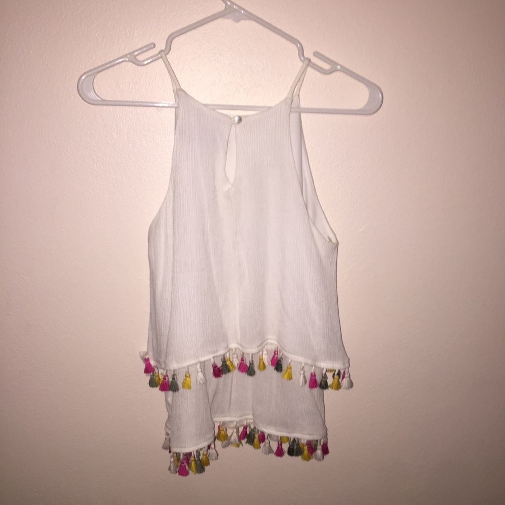 Blue Rain Layered Tassel Top - Picture 2 of 5